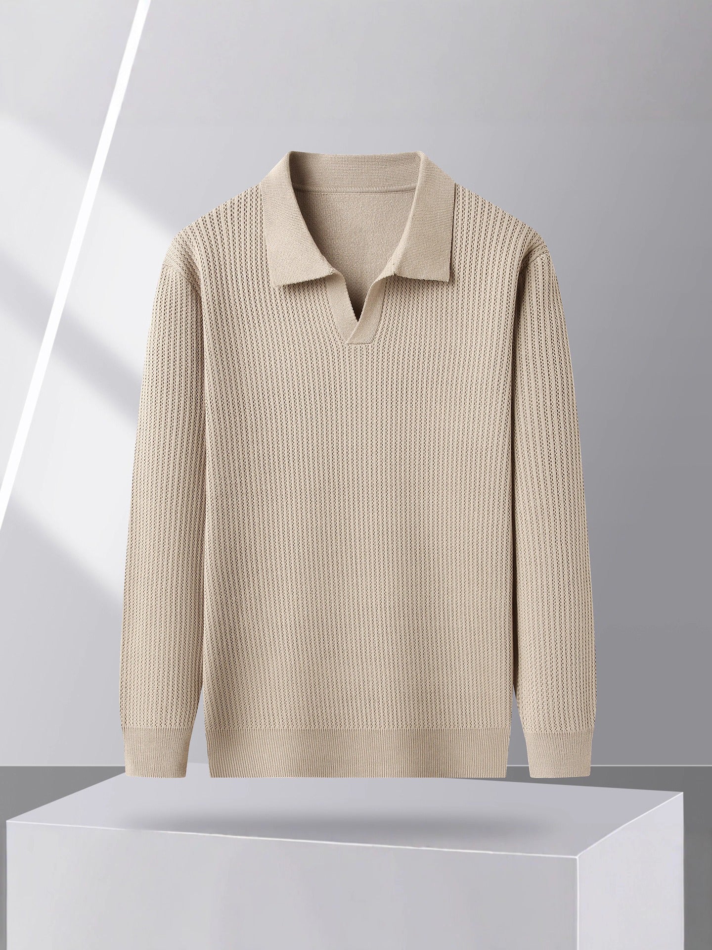 Classic Fit Crew Neck Men's Knit Sweater