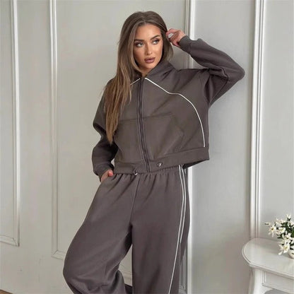 Women's Casual 2 Piece Tracksuit Set