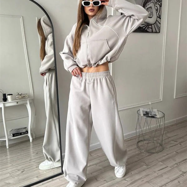 Women's Casual 2 Piece Tracksuit Set - EasyApparels