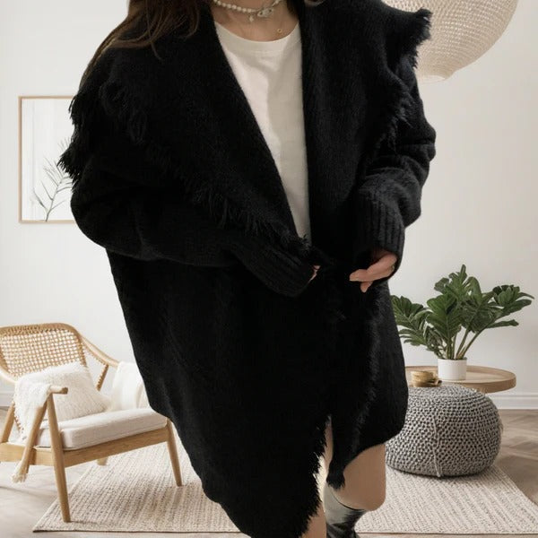 Cozy Open Front Long Sleeve Women's Knit Cardigan - EasyApparels