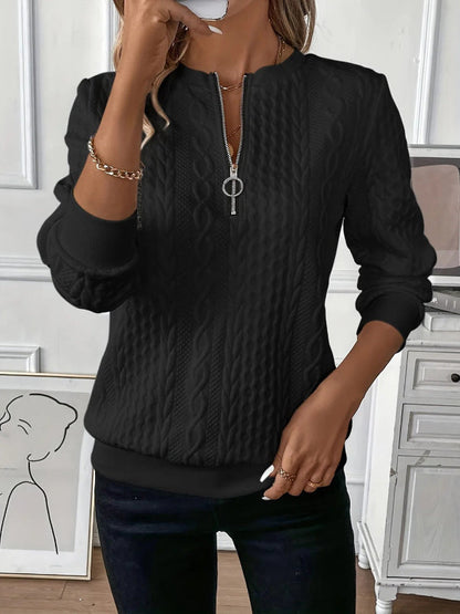 Soft Women's Cable Knit Sweatshirt