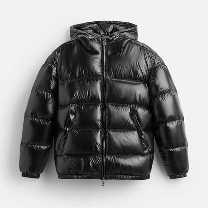 Large Quilted Down Filled Parka Jacket - EasyApparels