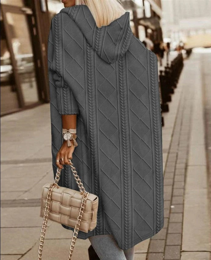 Cozy Women's Cable Knit Oversized Cardigan