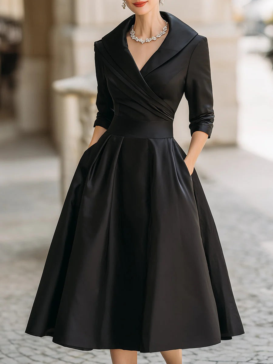 Classic Elegant Floor Length Evening Dress - Vossary