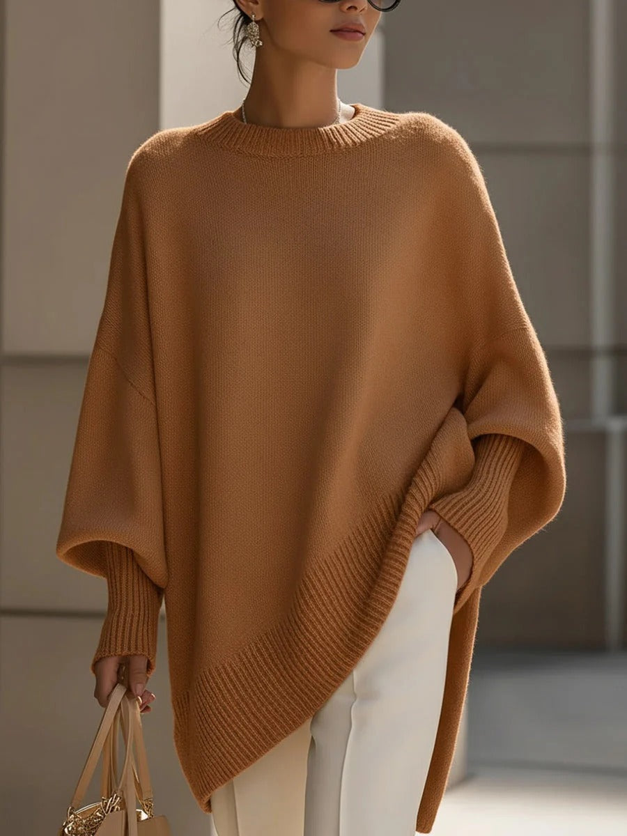 Cozy Large Knitted Batwing Poncho Wrap