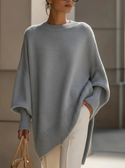 Cozy Large Knitted Batwing Poncho Wrap