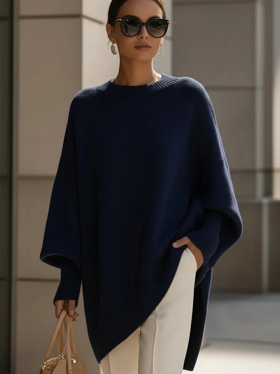 Cozy Large Knitted Batwing Poncho Wrap