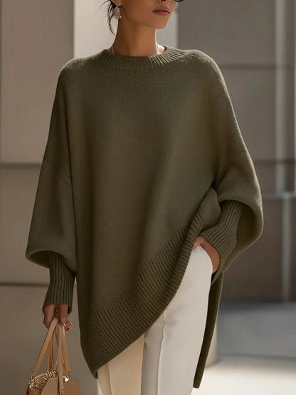 Cozy Large Knitted Batwing Poncho Wrap