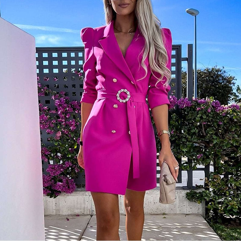 Tailored Fit Blazer Dress For Ladies