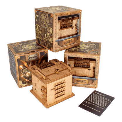 Interactive Wooden Escape Puzzle Box – MindVault-Schrödinger's Cat-The Livary