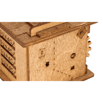 Interactive Wooden Escape Puzzle Box – MindVault-Schrödinger's Cat-The Livary