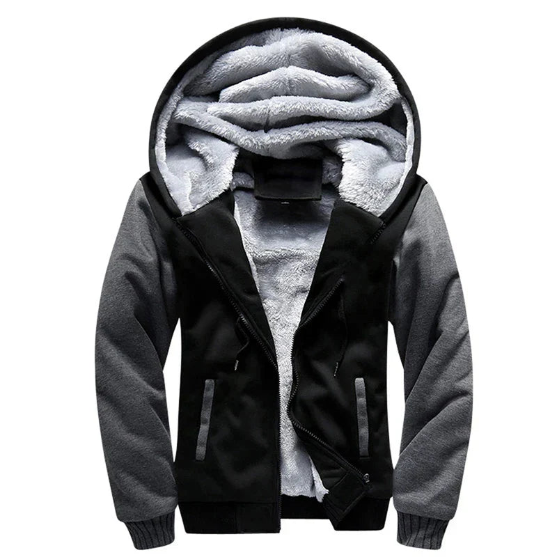 Warm Men's Fleece Hoodie – Thick Cozy Design