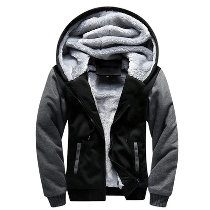 Warm Men's Fleece Hoodie – Thick Cozy Design