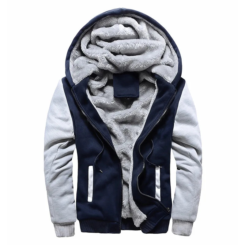 Warm Men's Fleece Hoodie – Thick Cozy Design