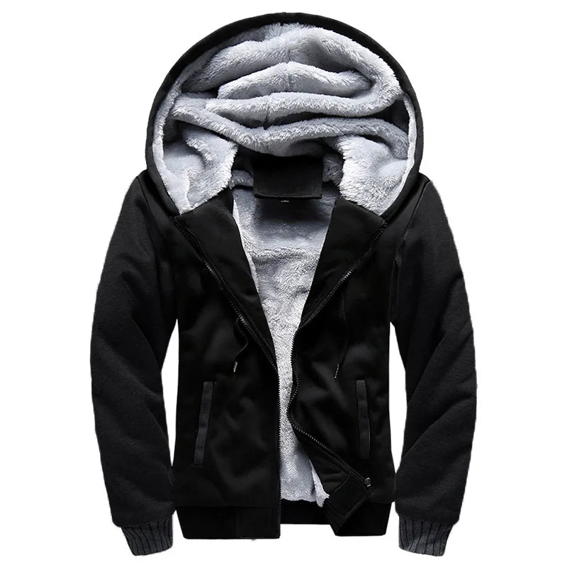 Warm Men's Fleece Hoodie – Thick Cozy Design