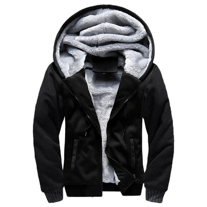 Warm Men's Fleece Hoodie – Thick Cozy Design