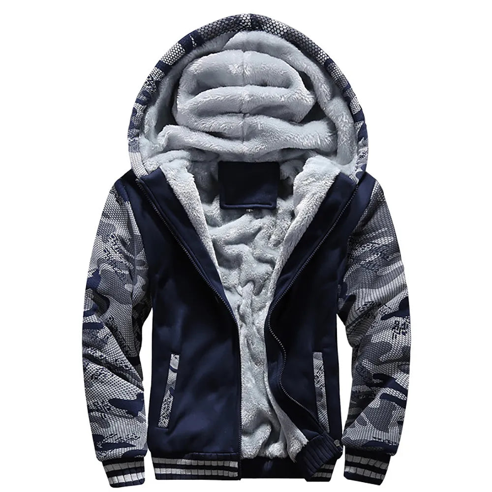 Warm Men's Fleece Hoodie – Thick Cozy Design - EasyApparels