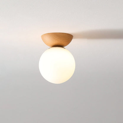 Japanese Style LED Ceiling Lamp – Renji-Warm light-Recessed light-Wood-The Livary