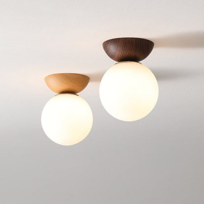 Japanese Style LED Ceiling Lamp – Renji-Warm light-Recessed light-Wood-The Livary