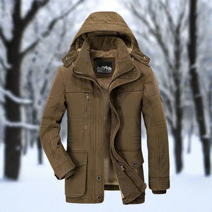 Warm Fleece Lined Hooded Parka Jacket