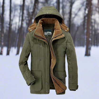 Warm Fleece Lined Hooded Parka Jacket