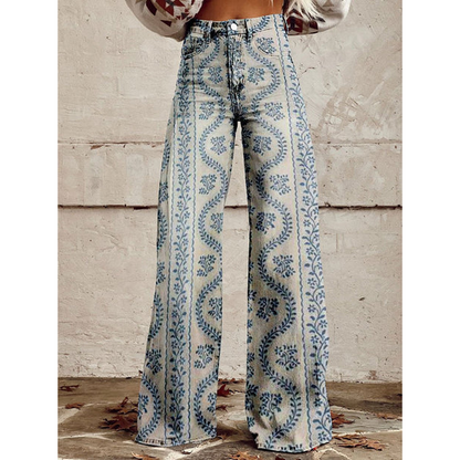Ladies Comfortable Floral Print Trousers