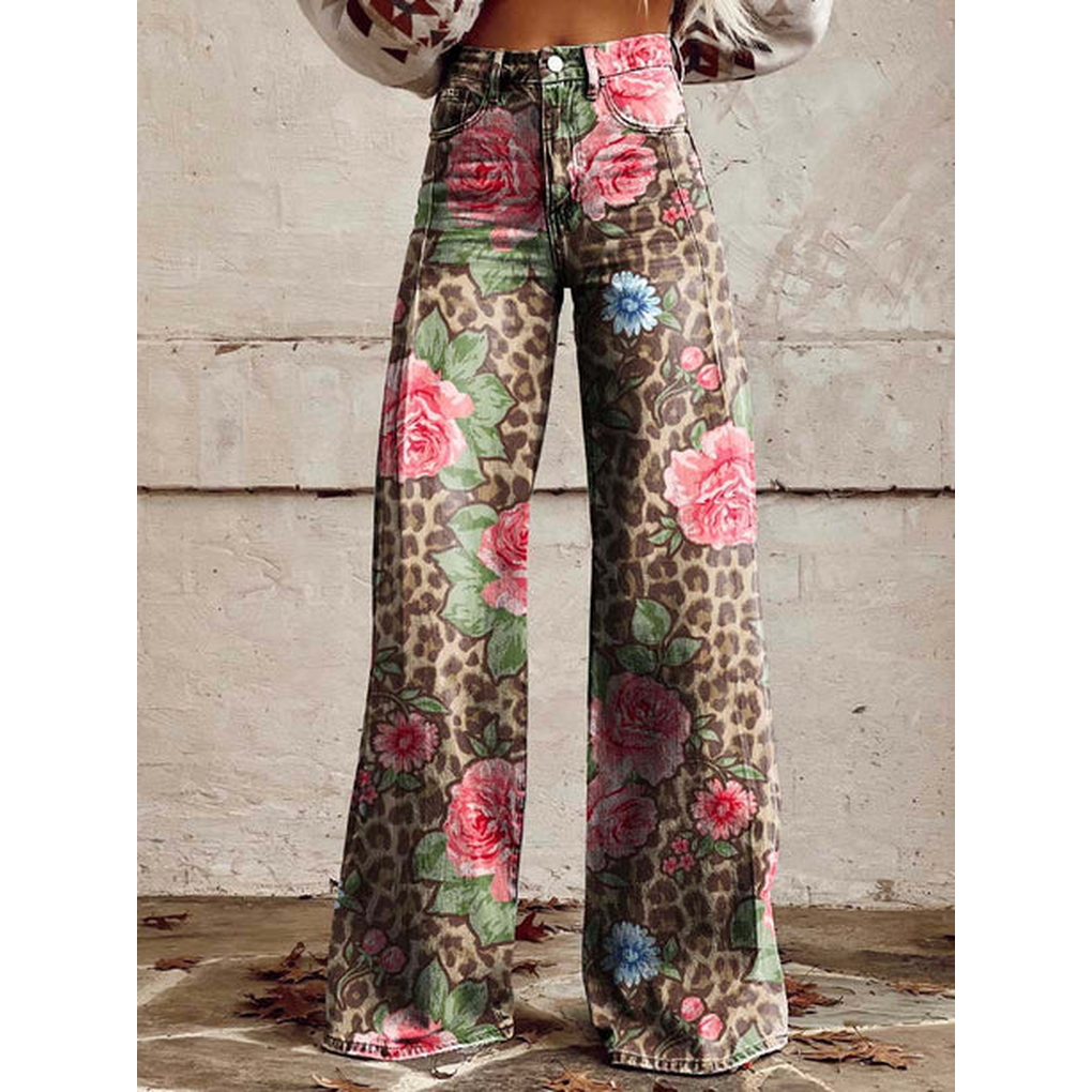 Ladies Comfortable Floral Print Trousers