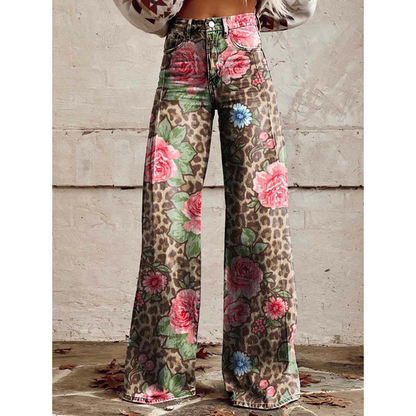 Ladies Comfortable Floral Print Trousers