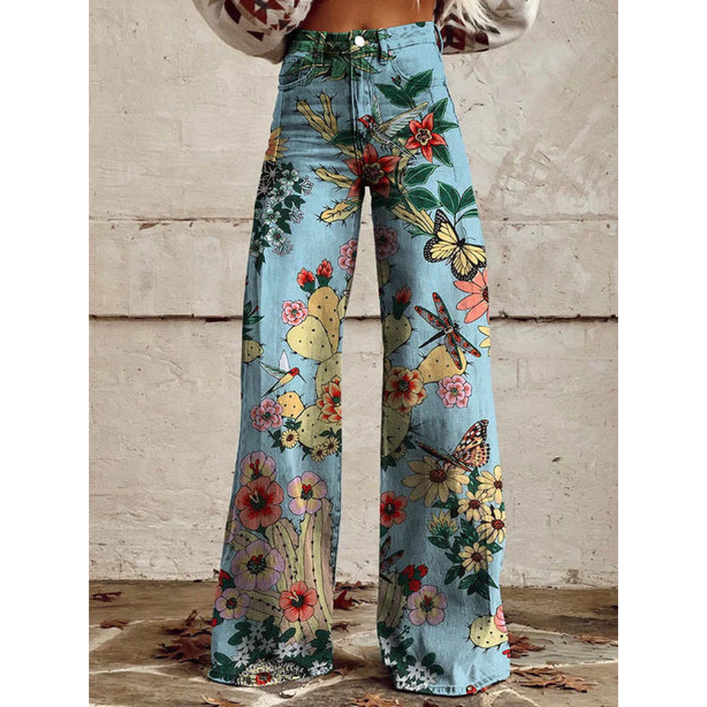 Ladies Comfortable Floral Print Trousers