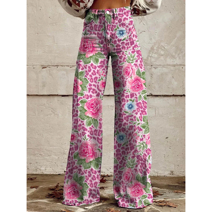 Ladies Comfortable Floral Print Trousers