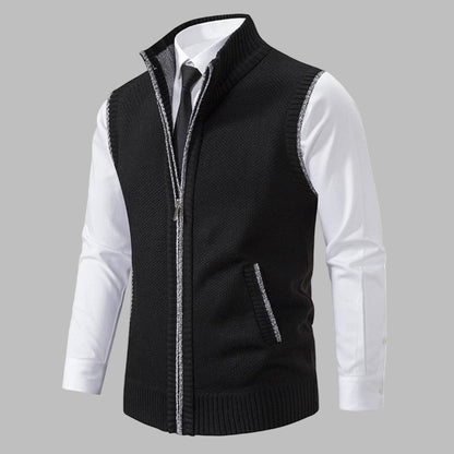 Warm Crew Neck Knitted Vest for Men