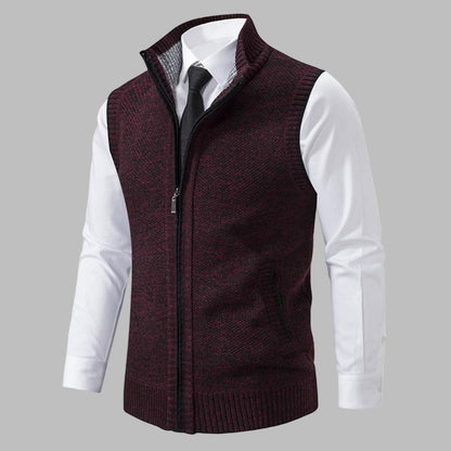 Warm Crew Neck Knitted Vest for Men