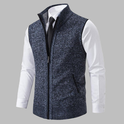 Warm Crew Neck Knitted Vest for Men - Vossary