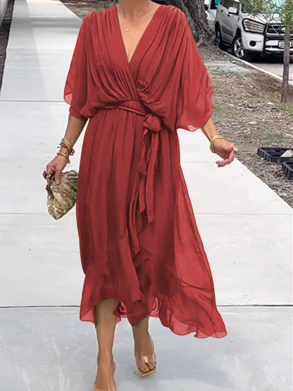 Chic Low Neck Women's Dress