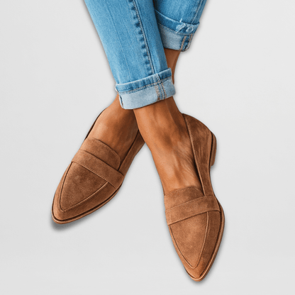 Comfortable Suede Slip On Loafers - Vossary