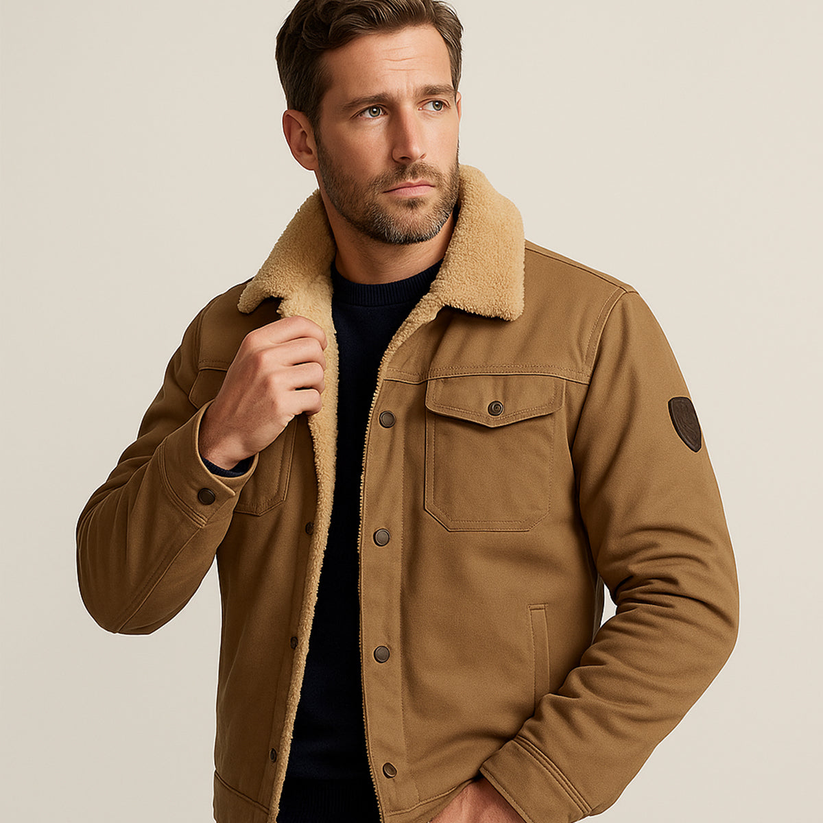 Thermal Insulated Mens Fleece Lined Winter Jacket