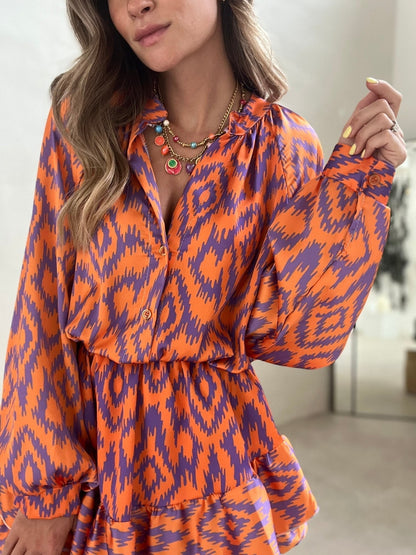 Floral Short Ruffle Dress