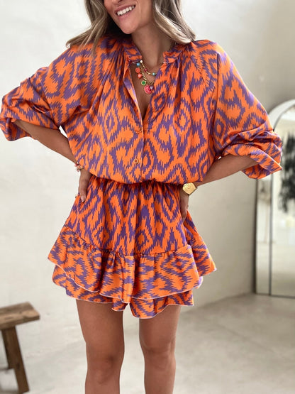 Floral Short Ruffle Dress