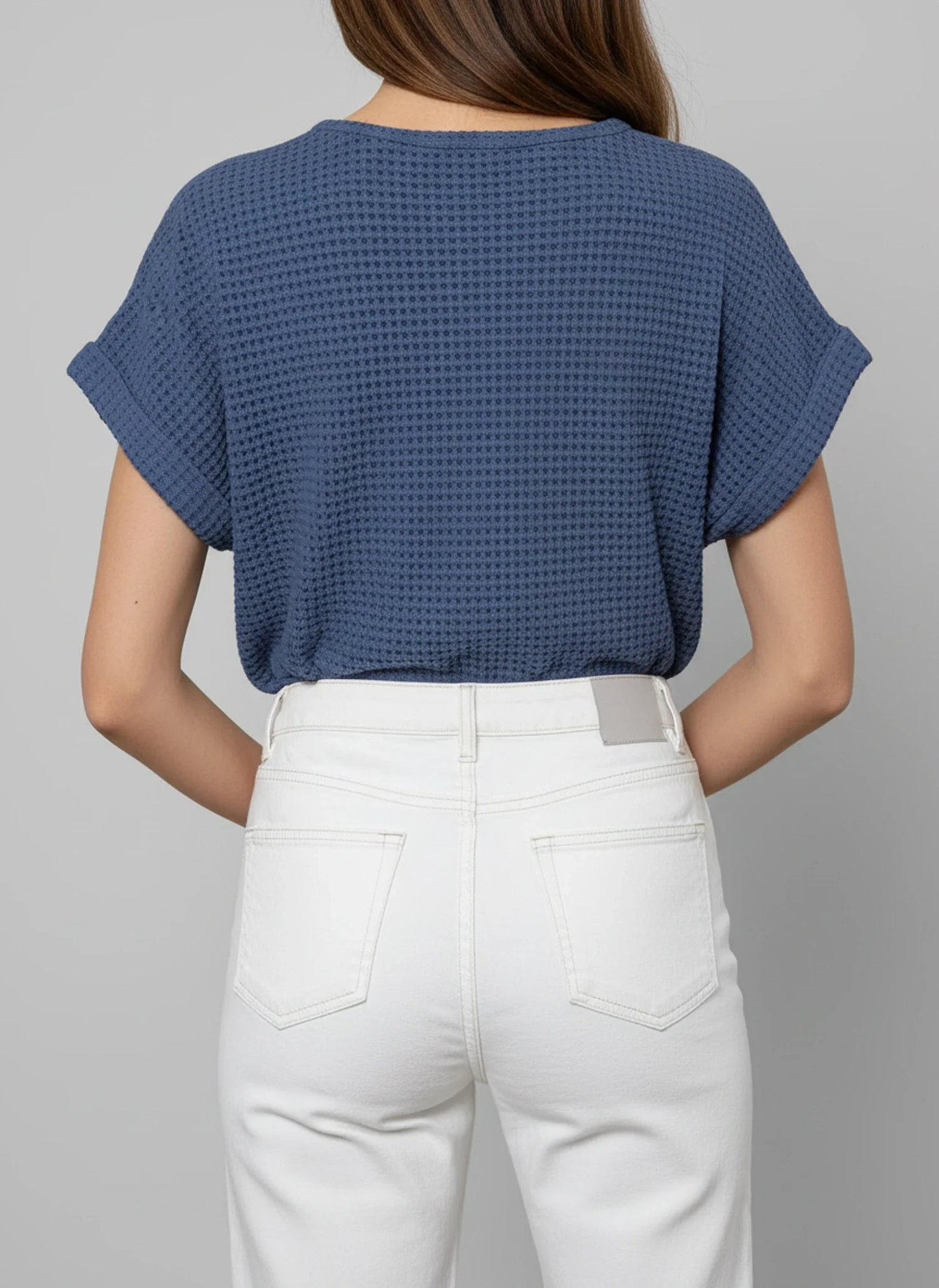 Feminine Ruffled Knit Top for Ladies