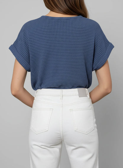 Feminine Ruffled Knit Top for Ladies