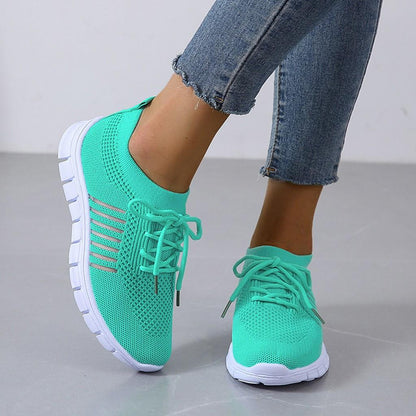 Ladies Anti-Slip Sneakers - ActiveColor-Turquoise-2.5-Nora Luxe