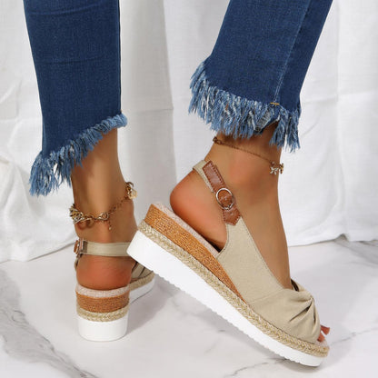 Ladies High Heel Sandals - ComfiLift-Beige-2.5-Nora Luxe