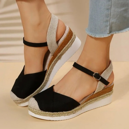 Women's Buckle Ankle Strap Sandals - Pexav