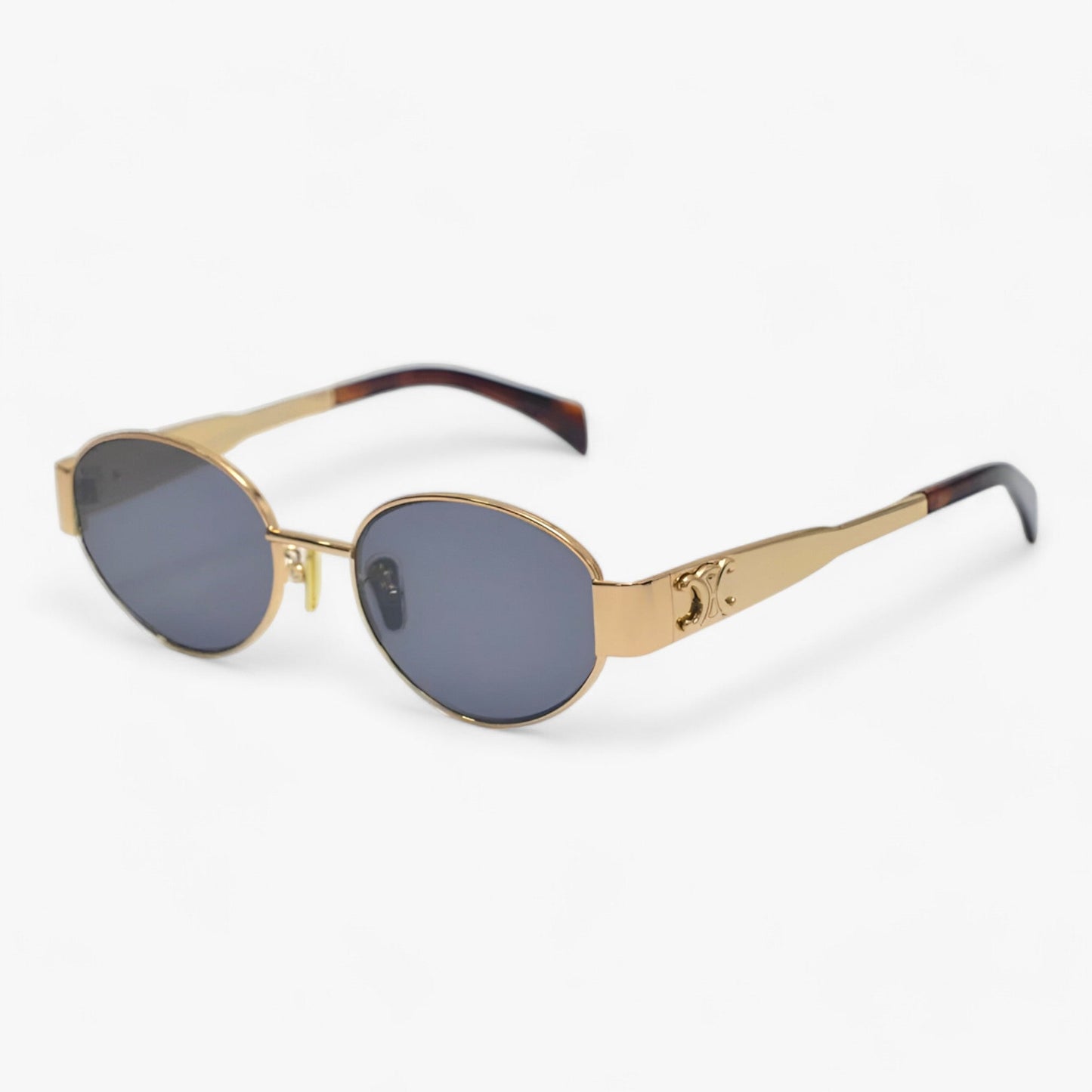 Ladies' sunglasses with UV protection & stylish acetate frame – Narella-Gold-Nora Luxe