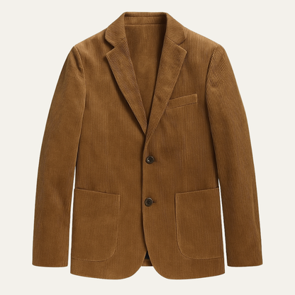 Warm Plaid Corduroy Mens Blazer Jacket - Vossary