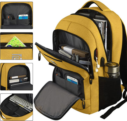 Secure Laptop Backpack with USB Charging and Pockets