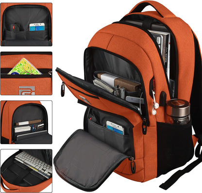 Secure Laptop Backpack with USB Charging and Pockets