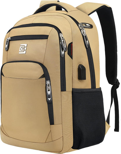 Secure Laptop Backpack with USB Charging and Pockets - Pexav