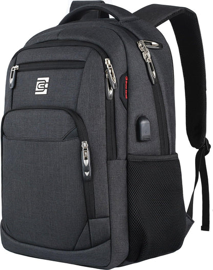 Secure Laptop Backpack with USB Charging and Pockets