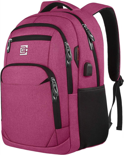 Secure Laptop Backpack with USB Charging and Pockets